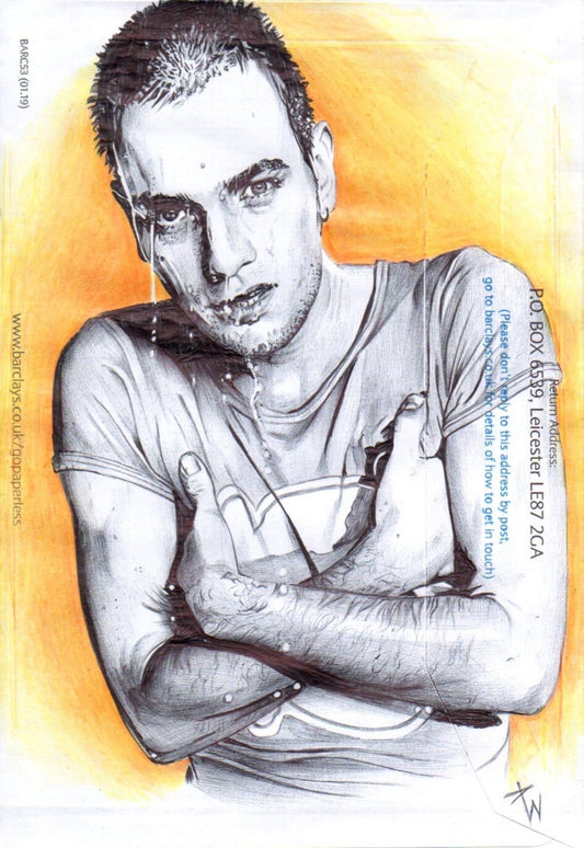 Trainspotting Movie Poster Print: Ewan McGregor Art (A4 Mounted)
