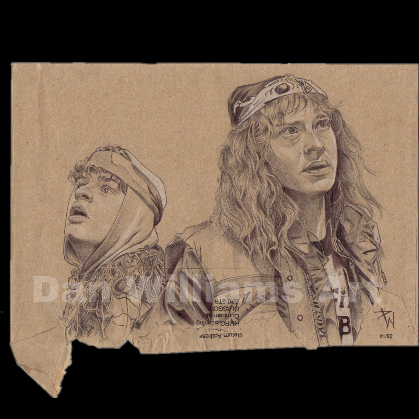 Dustin and Eddie print 12"×16" mounted