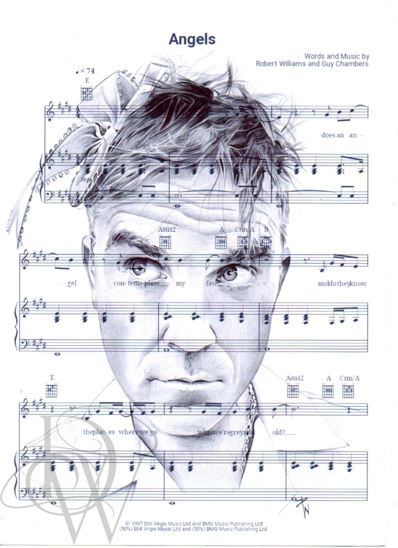 Robbie Williams Angels print