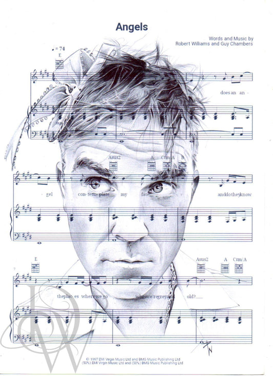 Robbie Williams Angels print