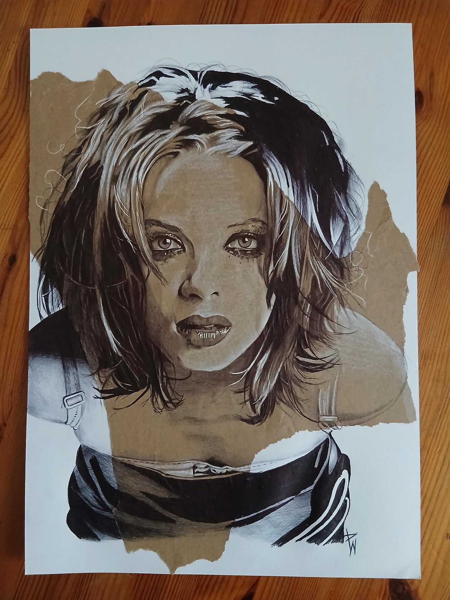 Shirley Manson ball point pen portrait