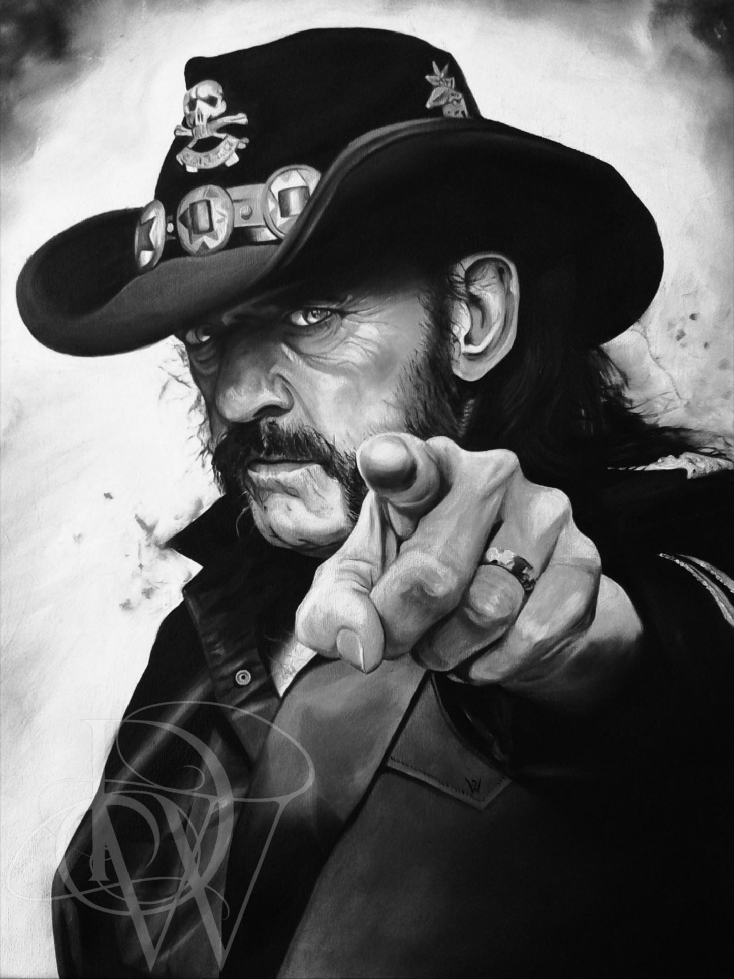 Lemmy Print: Motorhead Singer, Mounted A4 Art