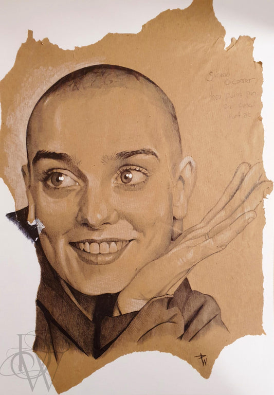 Sinead O'connor ball point pen drawing