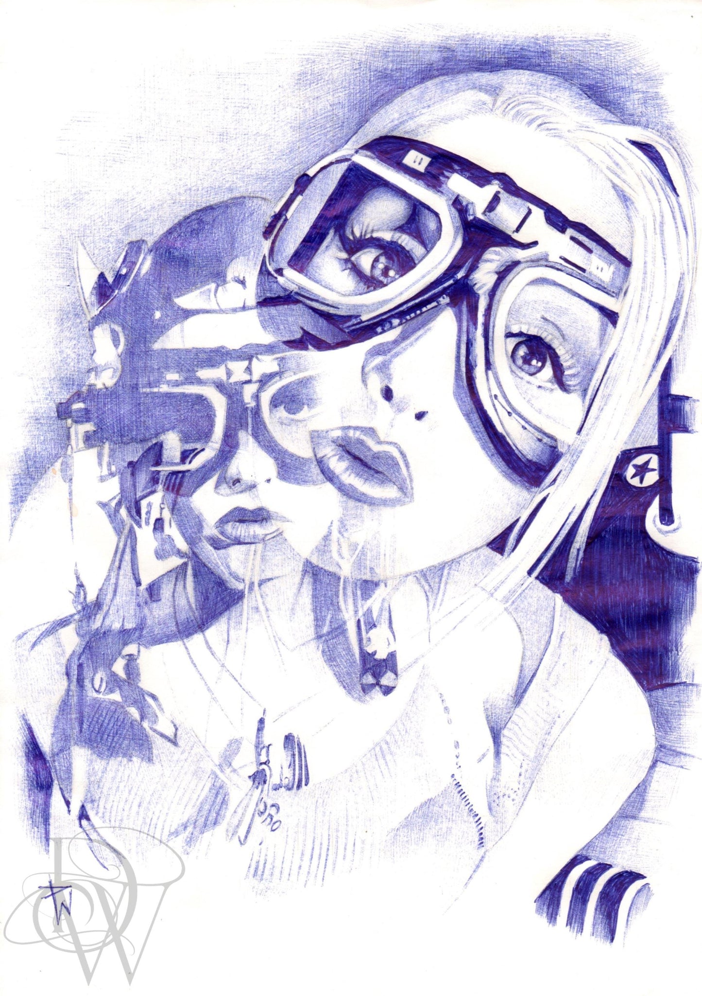 Tank Girl Biro sketch