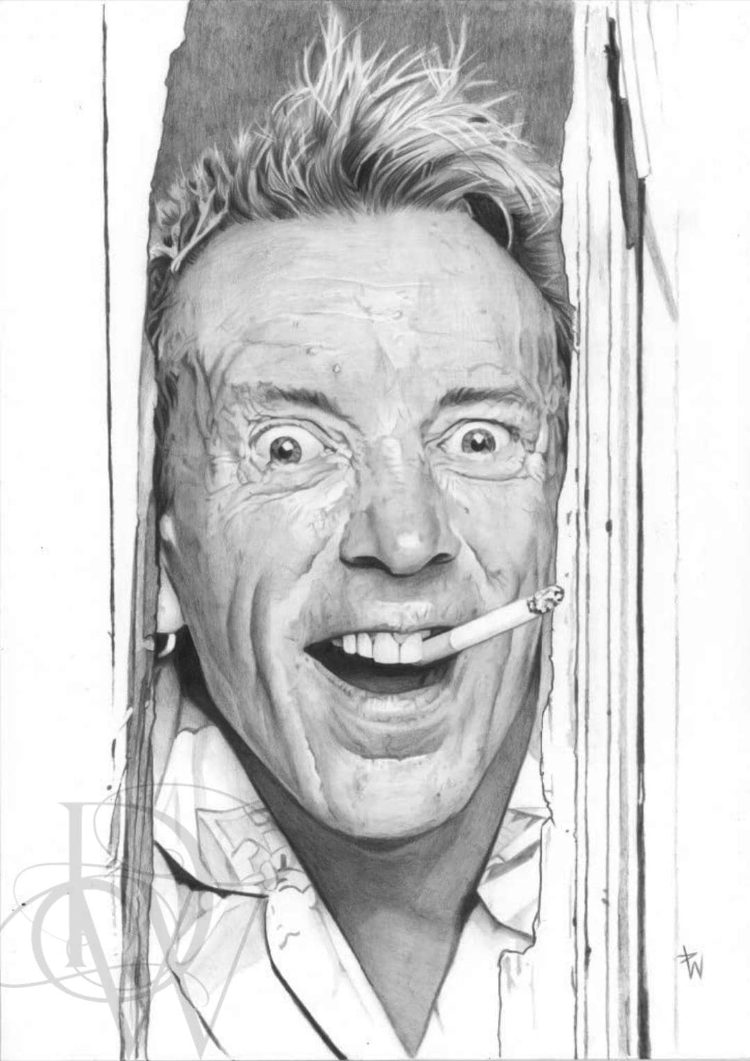 Johnny Rotten Portrait: The Shining Mashup Art Print