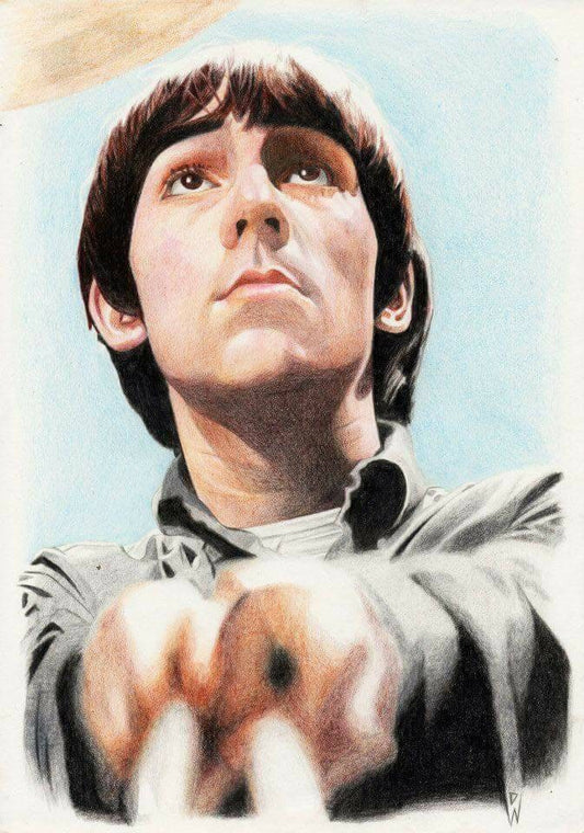 Keith Moon Print: The Who Drummer, Colored Pencil Portrait (A4)