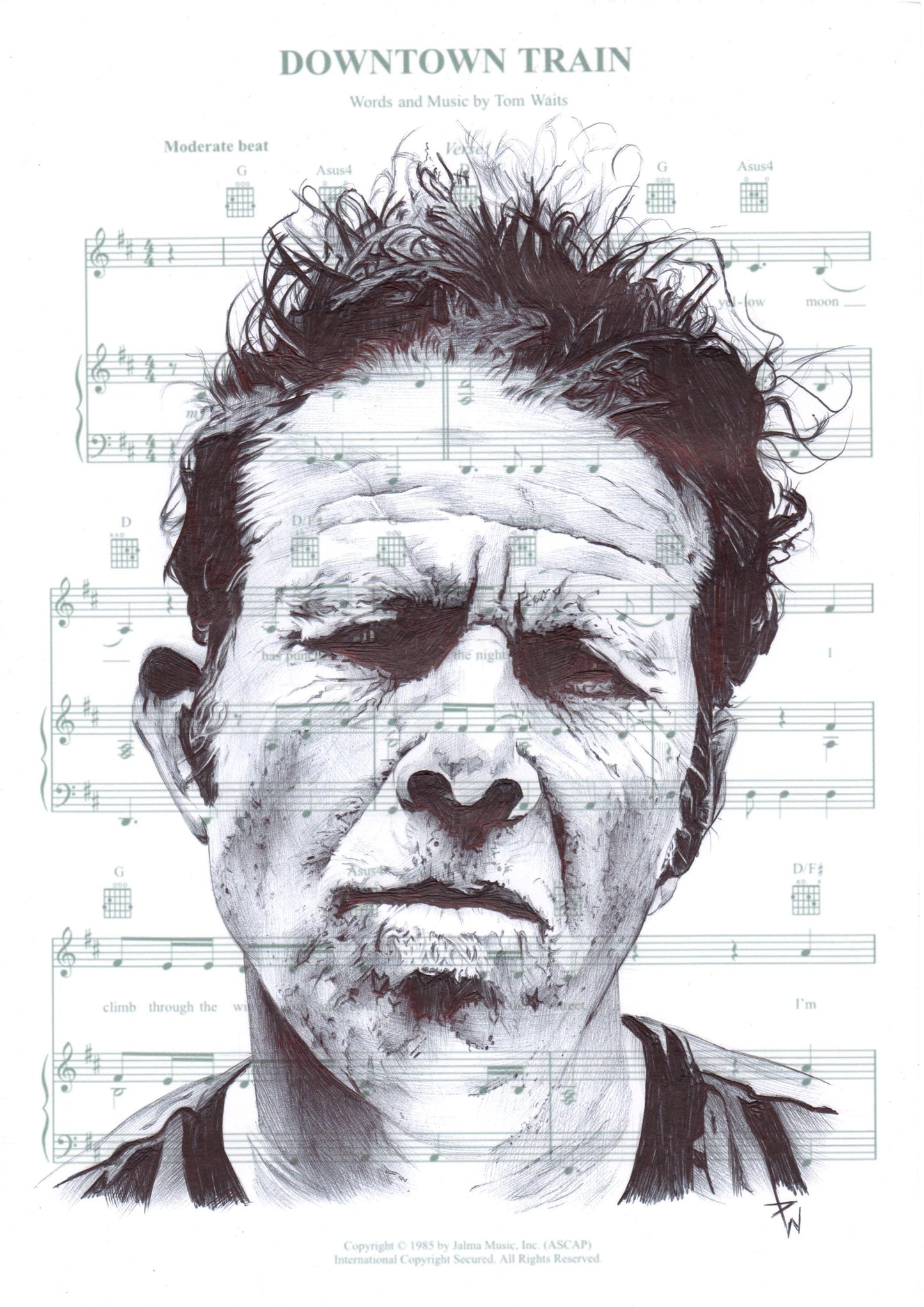 Tom waites print