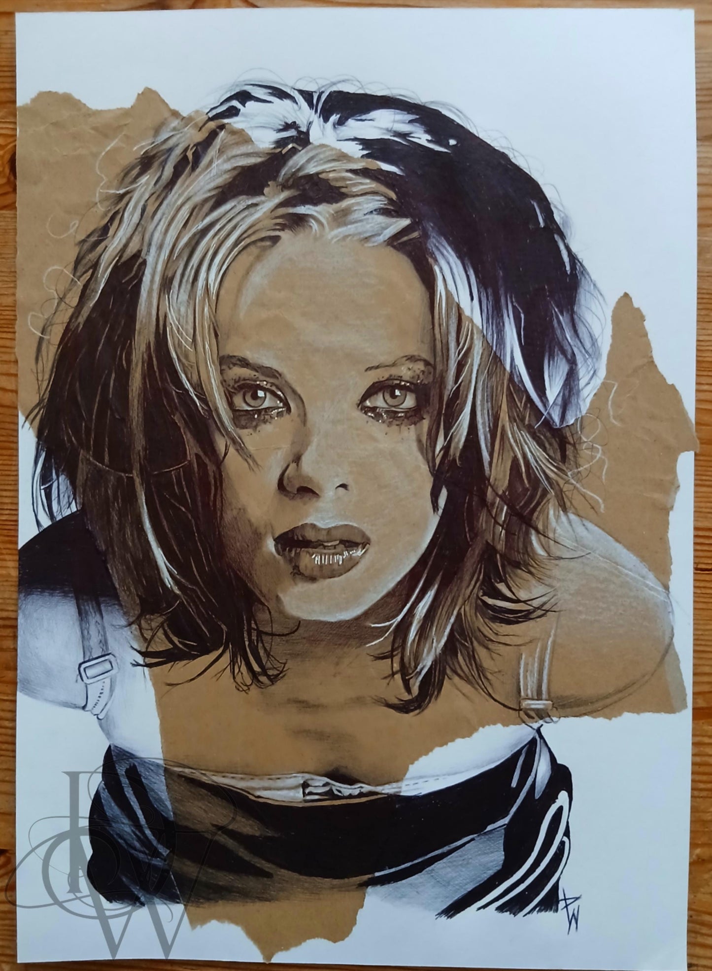 Shirley Manson ball point pen portrait
