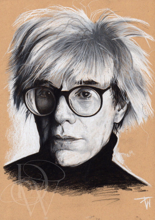 Andy Warhol charcoal portrait