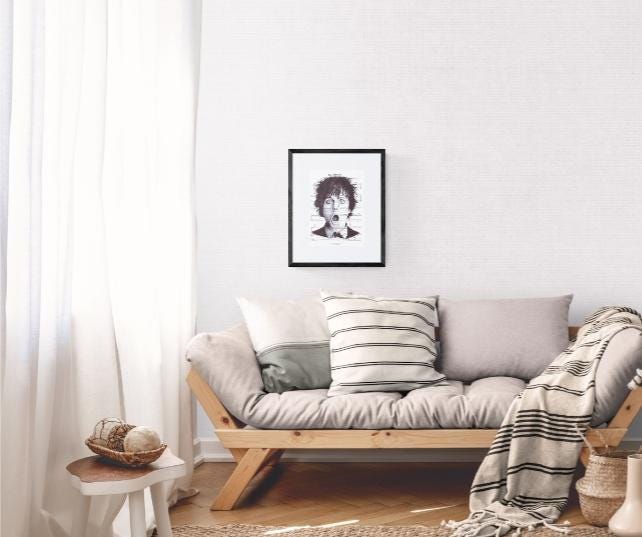 Billie Joe Armstrong A4 mounted Print