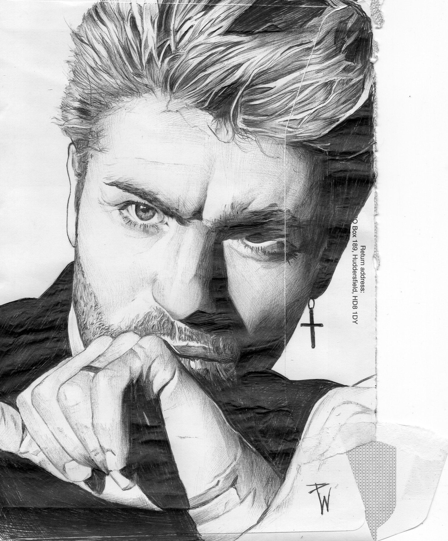 George Michael print A4 mounted