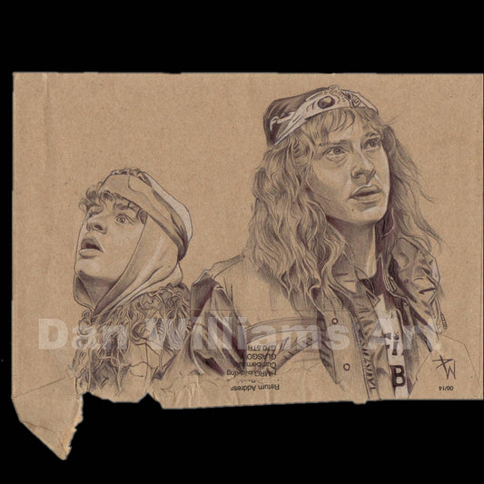 Dustin and Eddie print 12"×16" mounted